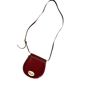 Vtg 1990’s Bally cognac brown premium Leather flap Crossbody Bag gold hardware